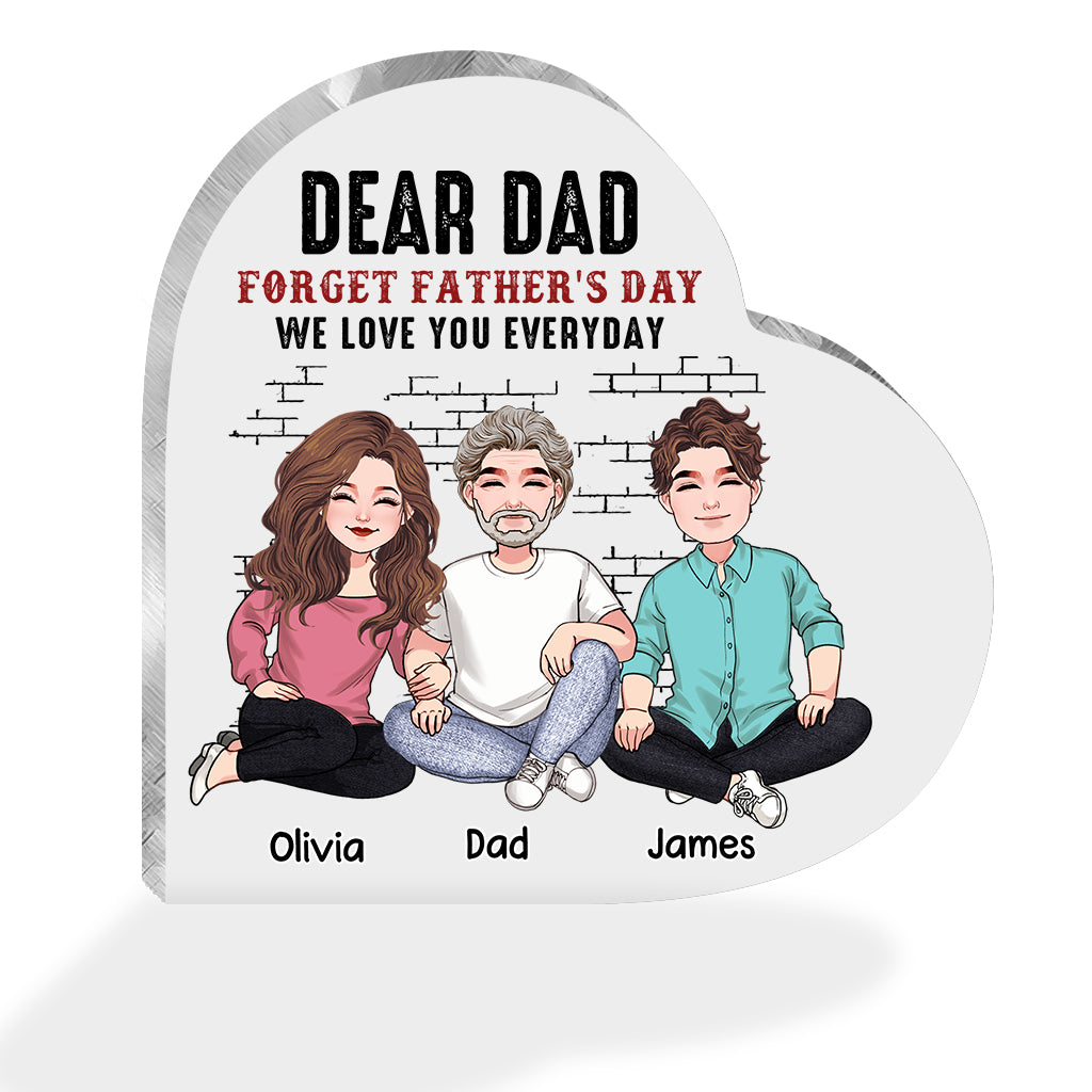 Dear Dad - Personalized Father's Day Father Custom Shaped Acrylic Plaque