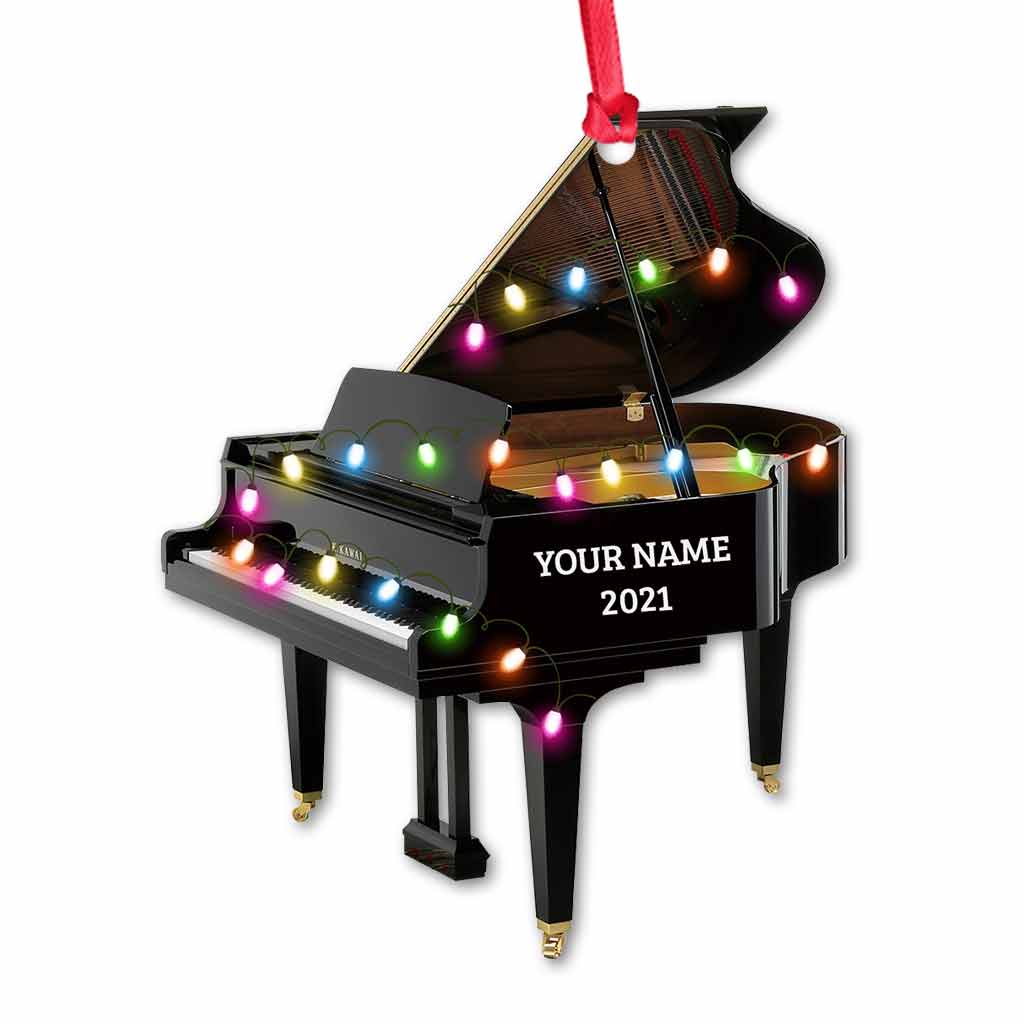Klavier - Personalisierter Weihnachtsschmuck (beidseitig bedruckt)
