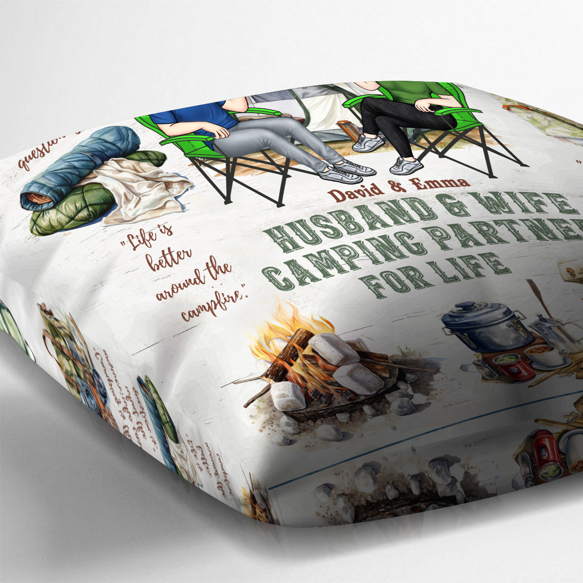 Camping Life - Personalized Camping Throw Pillow