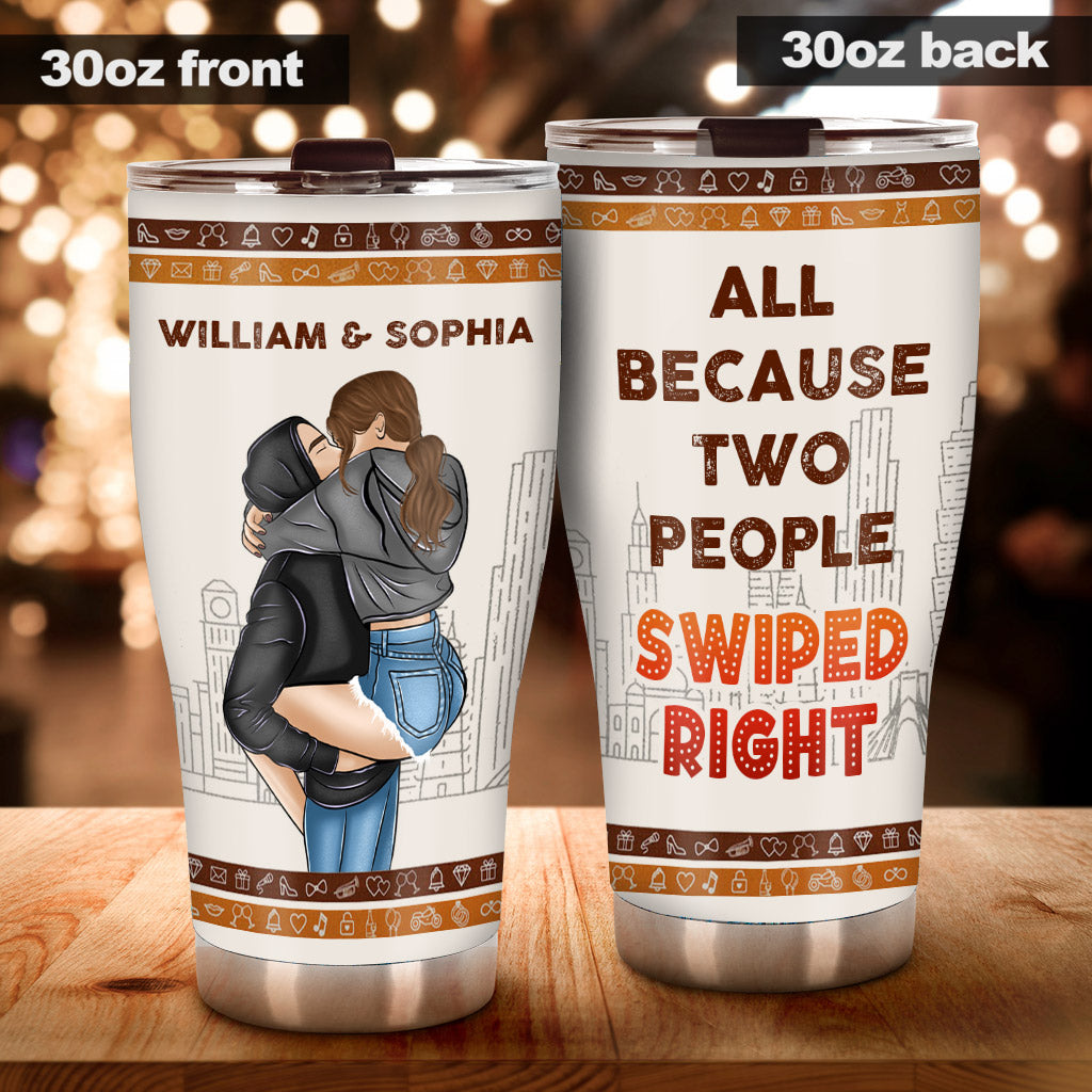 Because Two People - Personalized Couple Tumbler