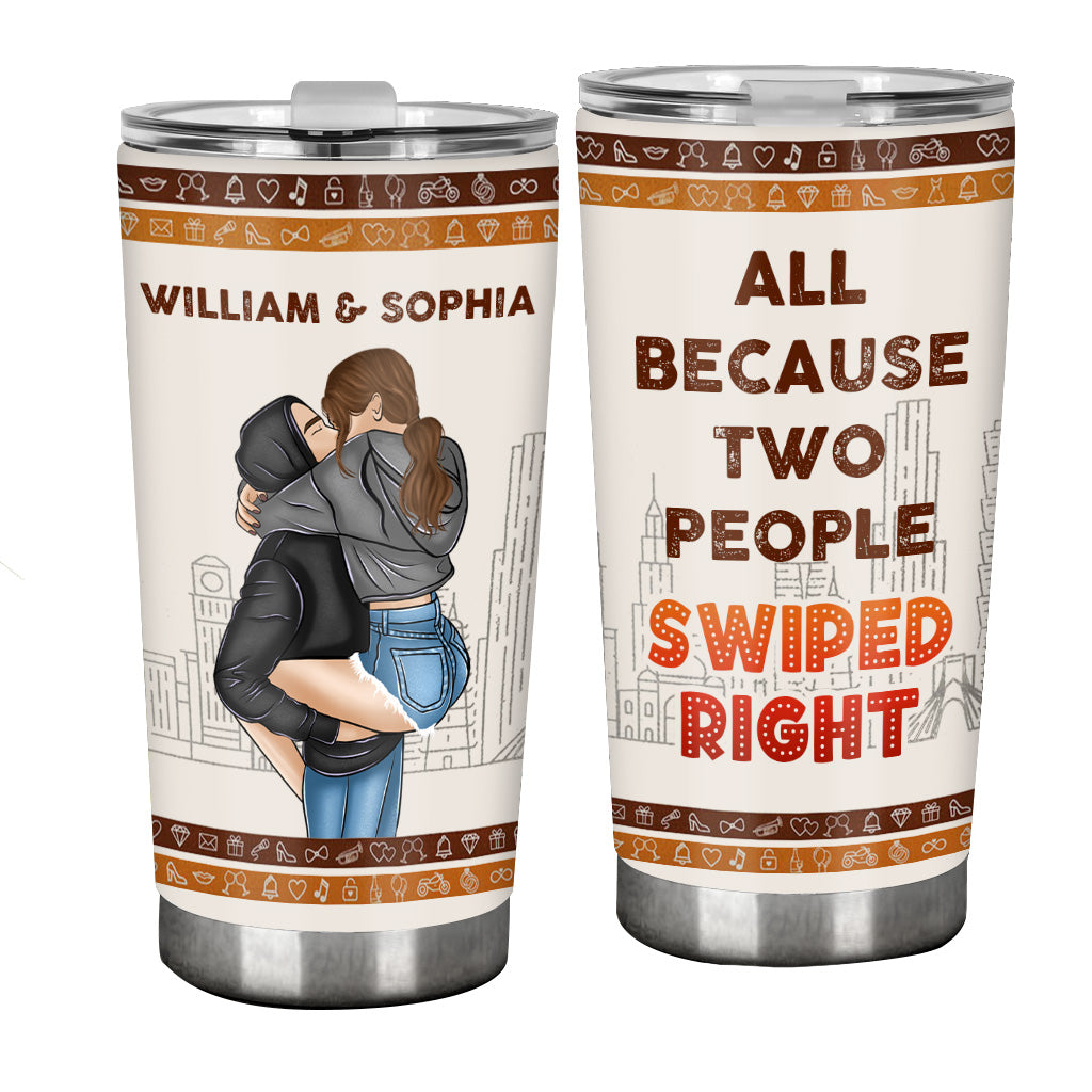 Because Two People - Personalized Couple Tumbler