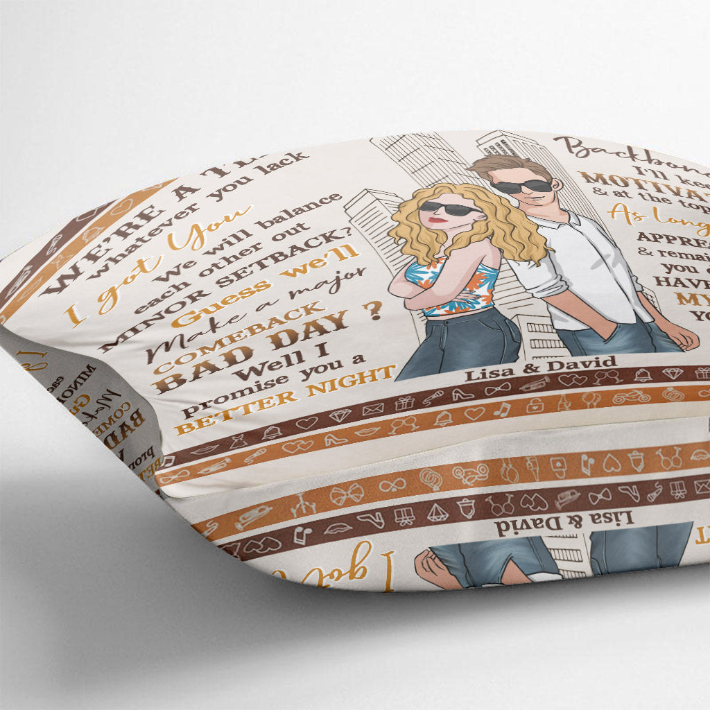 We're A Team - Personalized Couple Throw Pillow