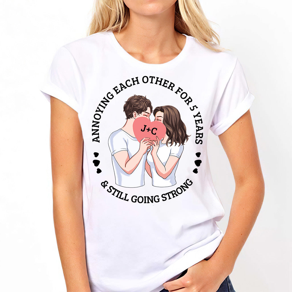 Annoying Each Other For Years And Still Going Strong - Personalized Couple Couple T-shirt and Hoodie