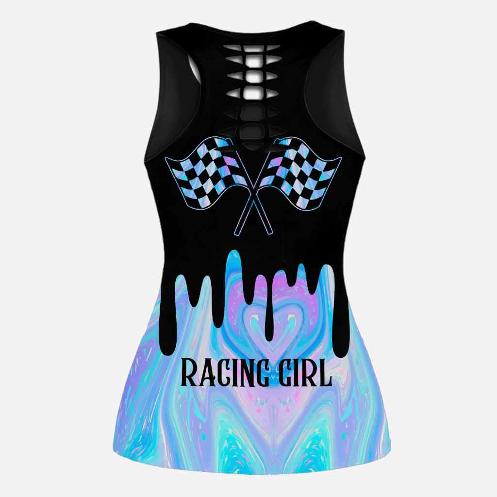 Love Racing - Racing Hollow Tank Top and Leggings