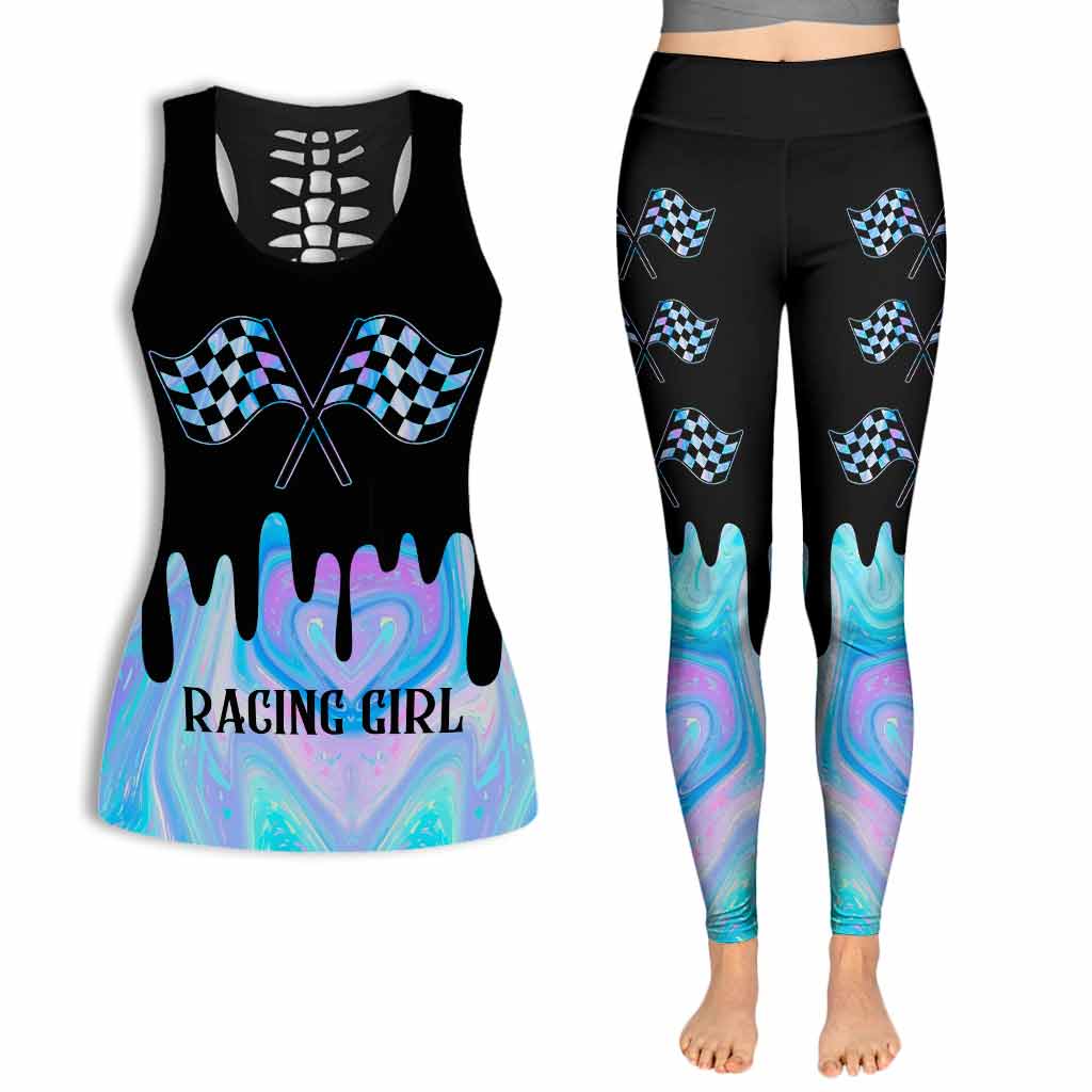 Love Racing - Racing Hollow Tank Top and Leggings