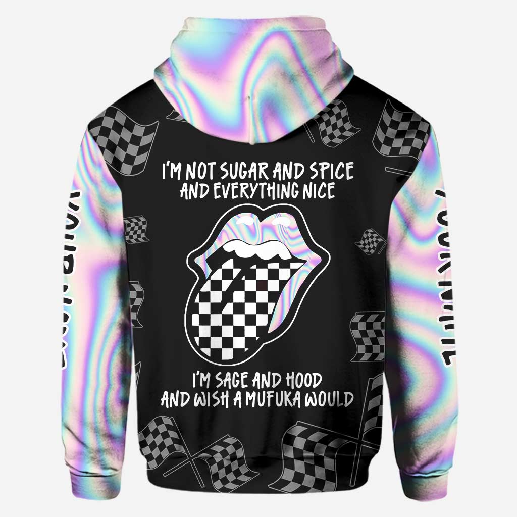 I'm Not Sugar And Spice - Personalized Racing Hoodie and Leggings