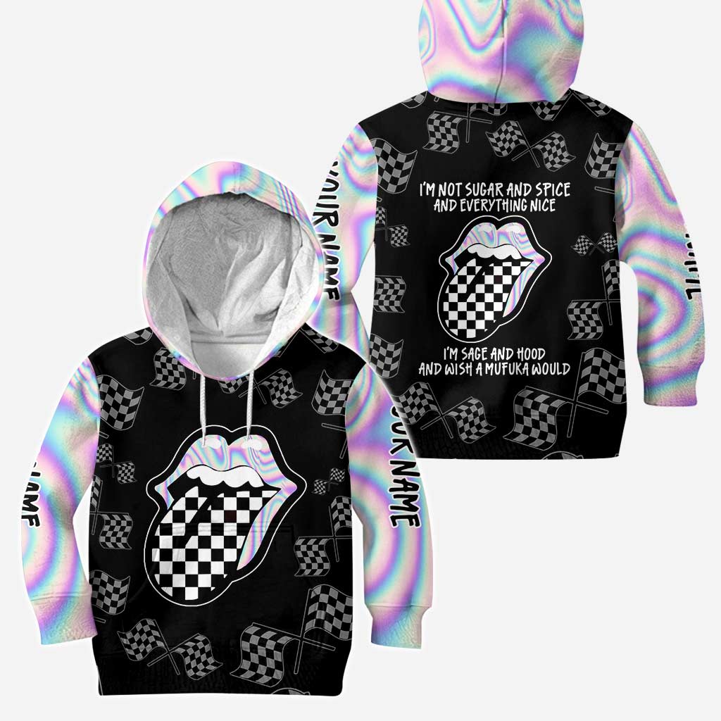 I'm Not Sugar And Spice - Personalized Racing Hoodie and Leggings