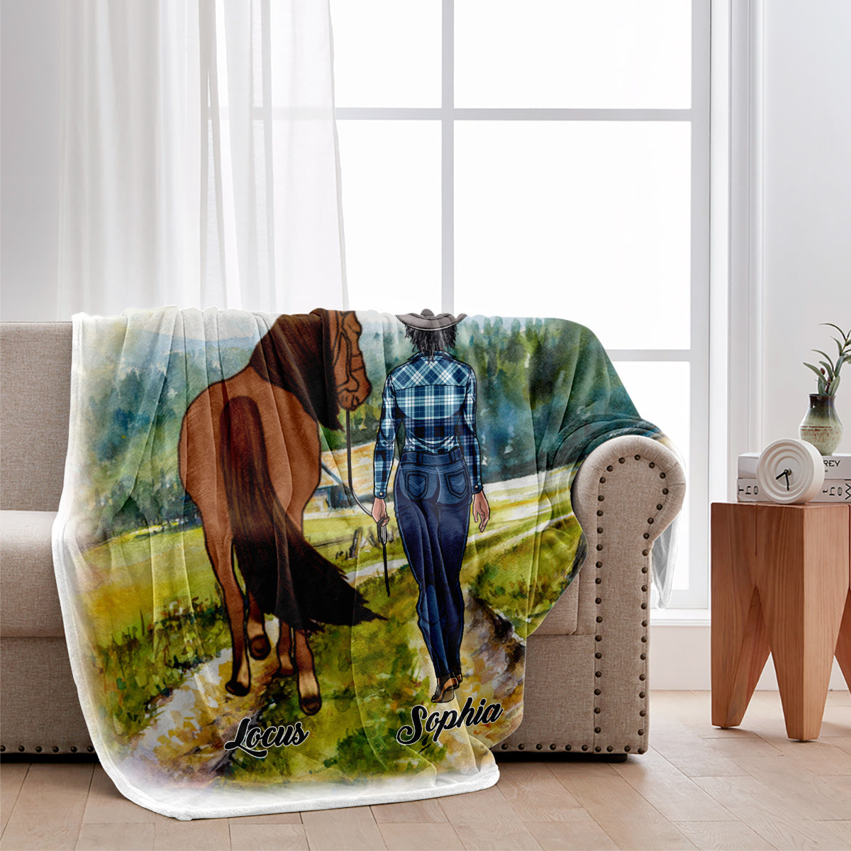 Just A Girl Who Loves Horses - Personalized Horse Blanket