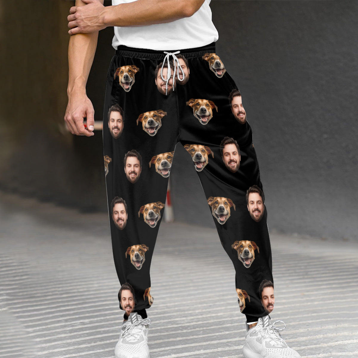 Custom Photo Unisex Sweatpants - Gift for cat lovers, anyone, cat lover, dog lover - Personalized Unisex Sweatpants