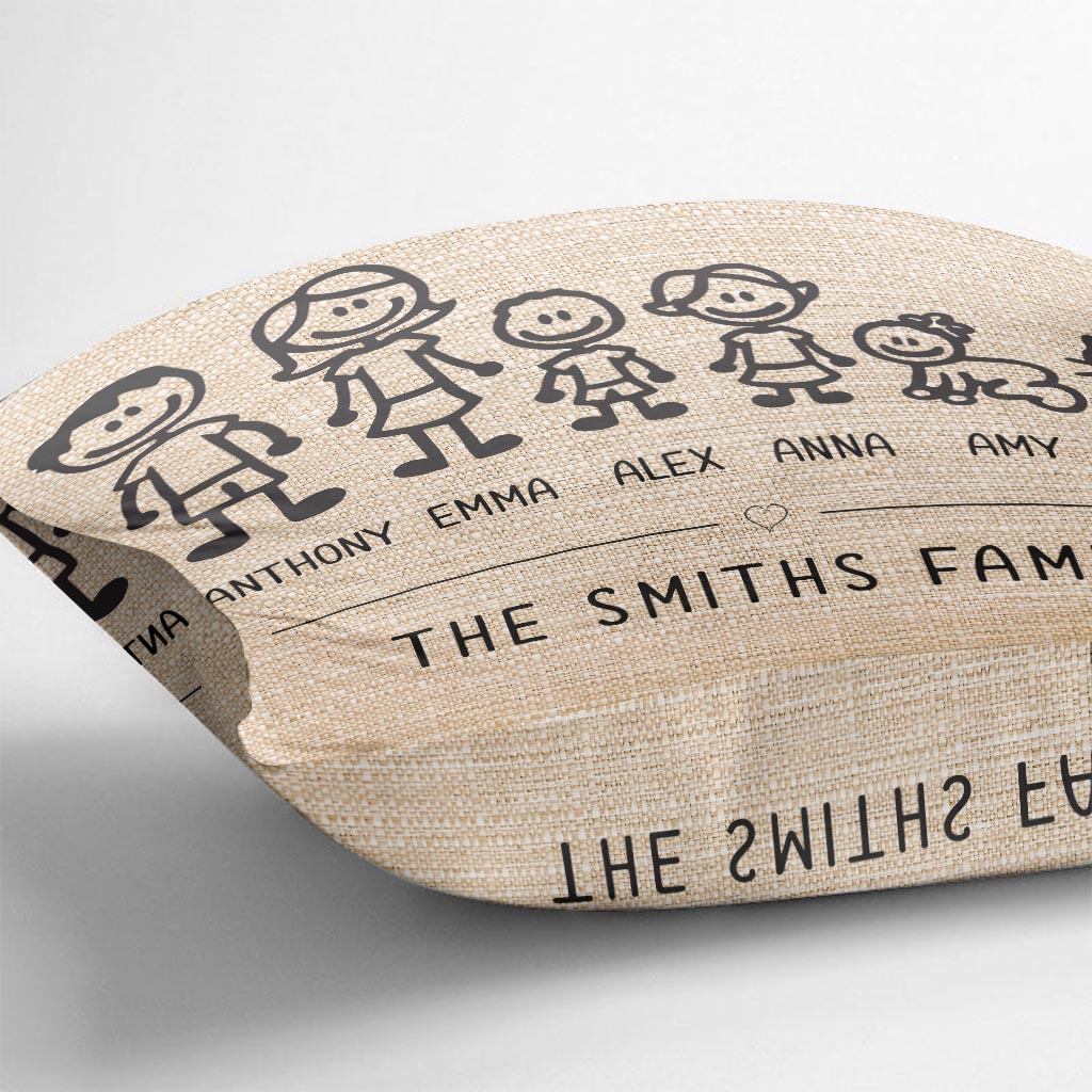My Family - Personalized Family Throw Pillow