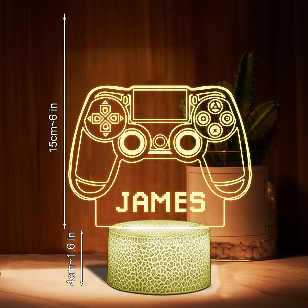 Gaming Room - Personalized Video Game Shaped Plaque Light Base