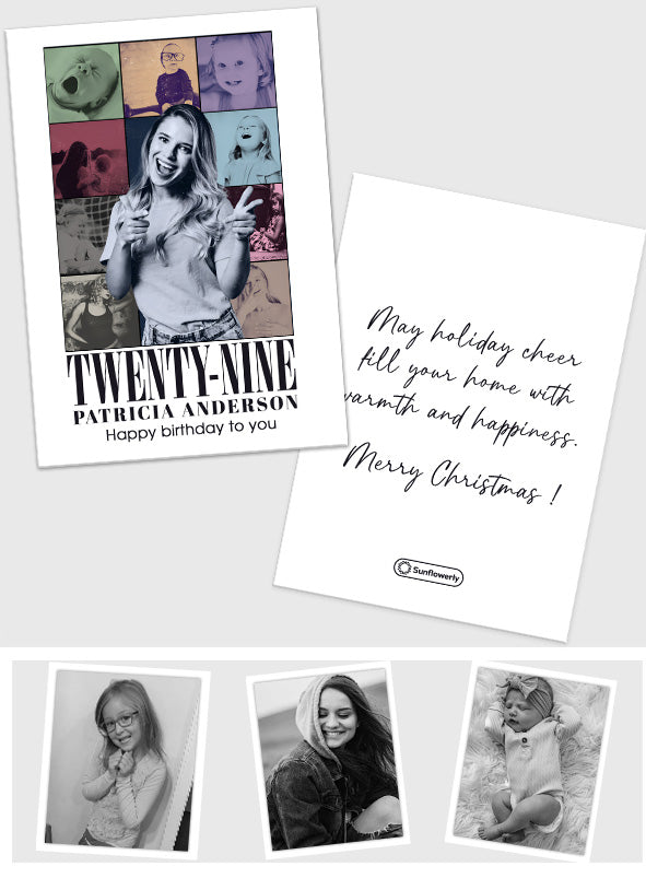 Any Message Card & Photo Upload - Personalized Greeting Card
