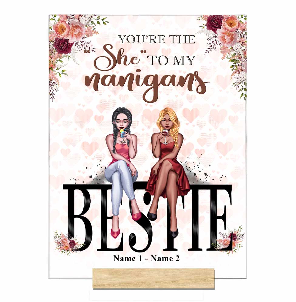 Bestie - Personalized Transparent Acrylic Plaque
