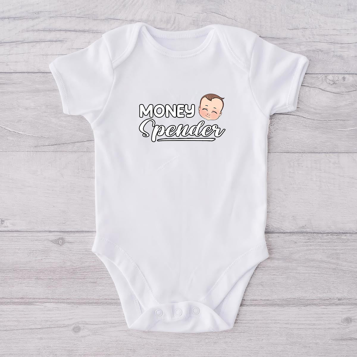 Money Maker Money Spender - Personalized Father T-shirt And Baby Onesie