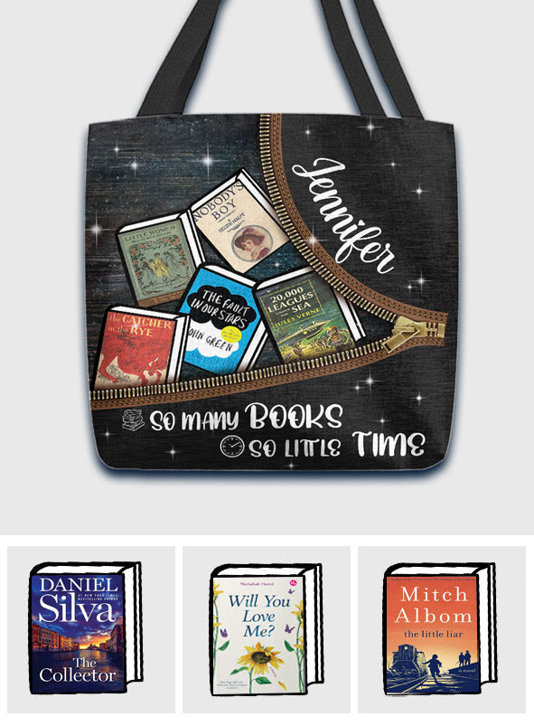 So Many Books So Little Time - Personalized Book Tote Bag