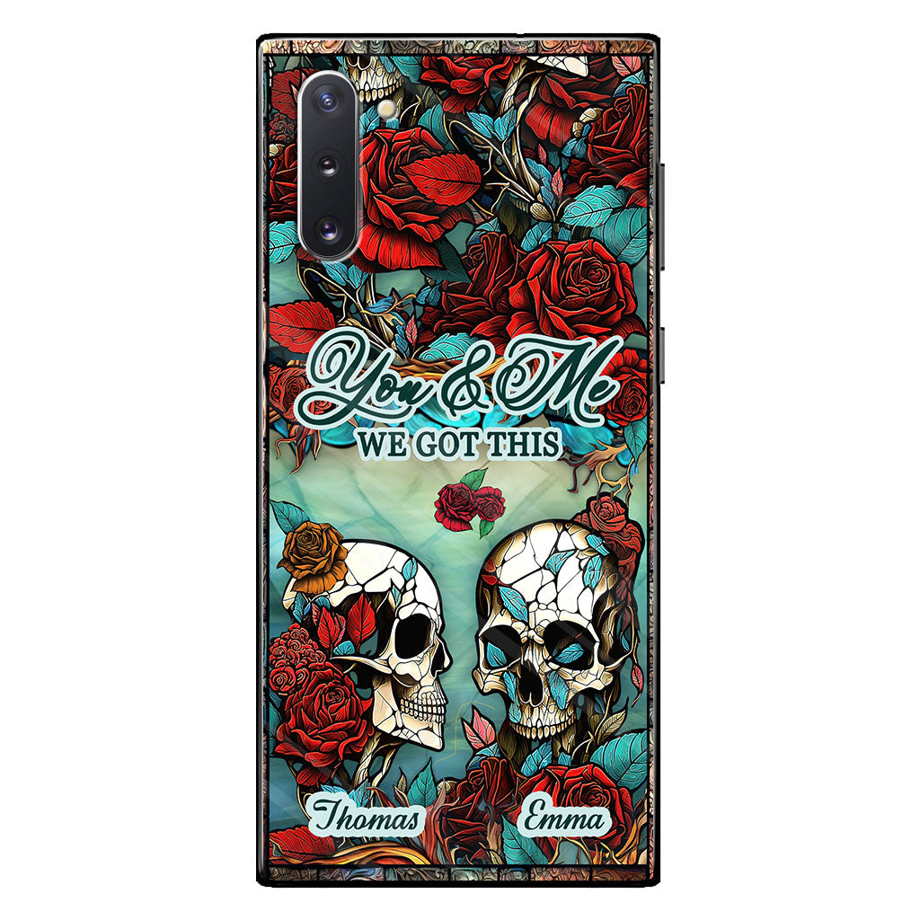 Skull Couple - Skull gift for husband, wife, boyfriend, girlfriend - Personalized Phone Case