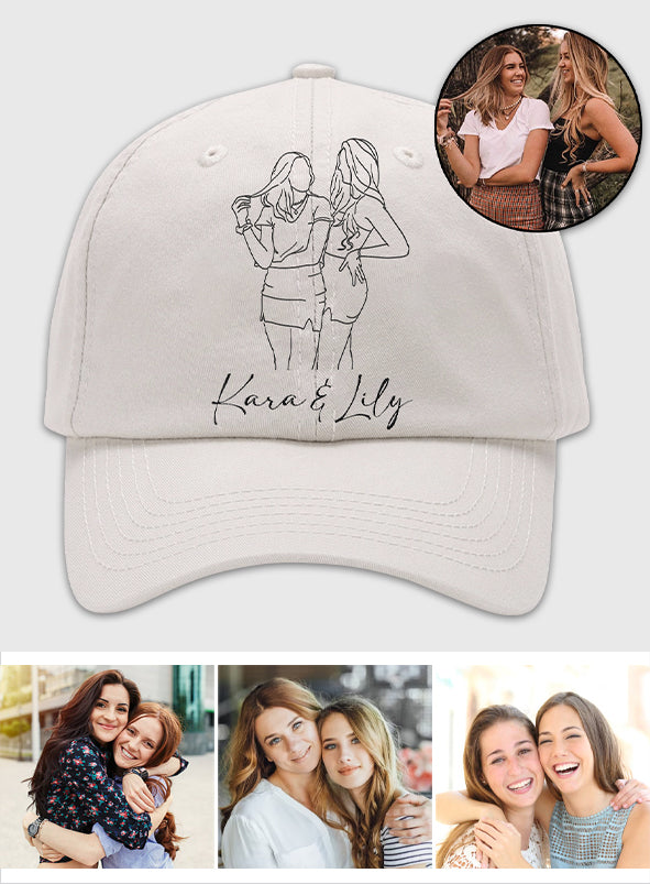 Custom Photo - Personalized Daughter Embroidered Classic Cap