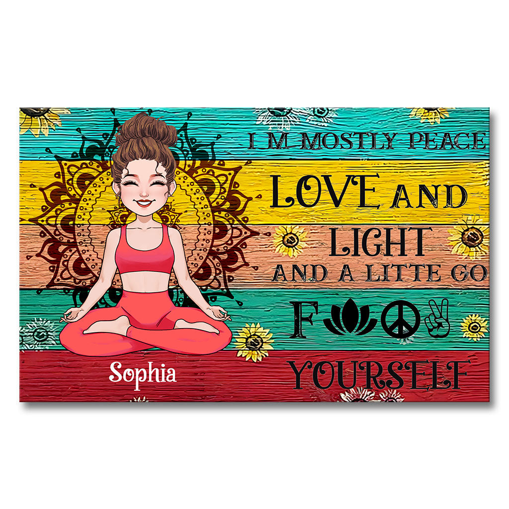 Je suis - Toile et affiche de yoga personnalisées