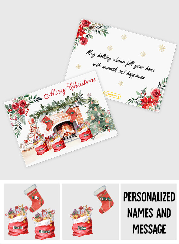 Merry Christmas - Personalized Family Greeting Card