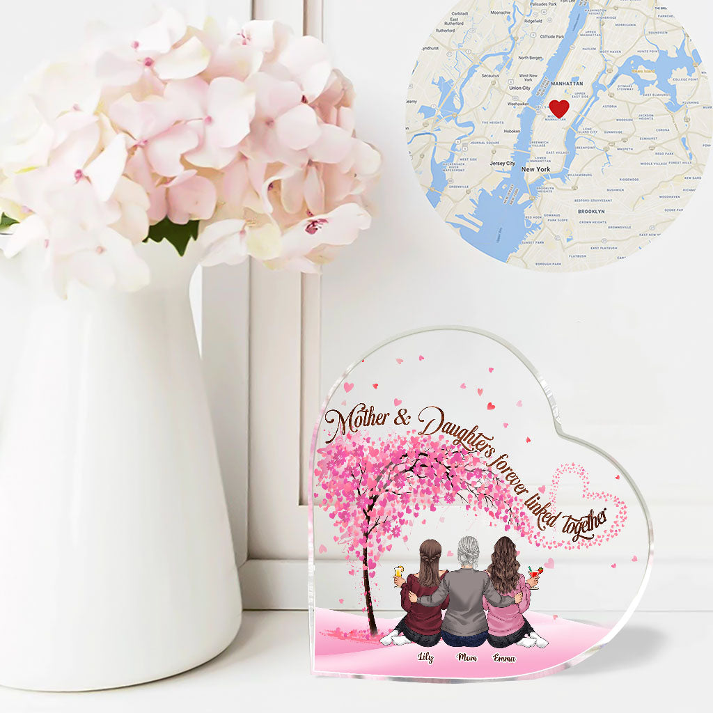 Mother & Daughters - Personalized Mother Custom Shaped Acrylic Plaque
