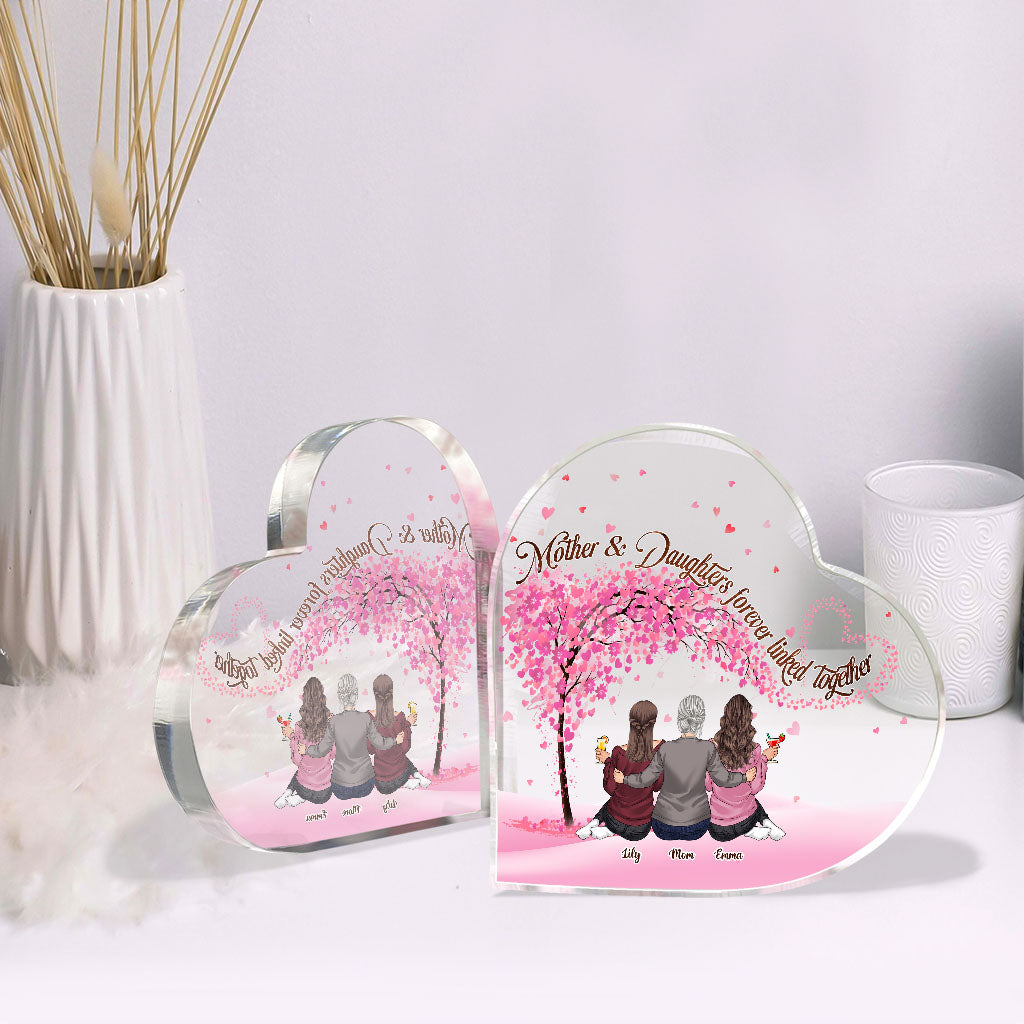 Mother & Daughters - Personalized Mother Custom Shaped Acrylic Plaque