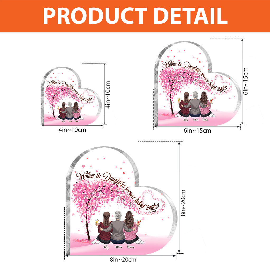 Mother & Daughters - Personalized Mother Custom Shaped Acrylic Plaque