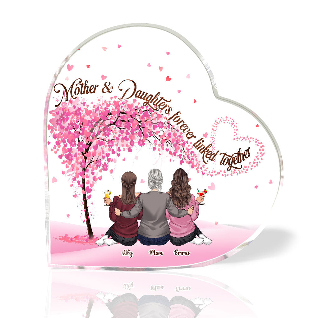 Mother & Daughters - Personalized Mother Custom Shaped Acrylic Plaque