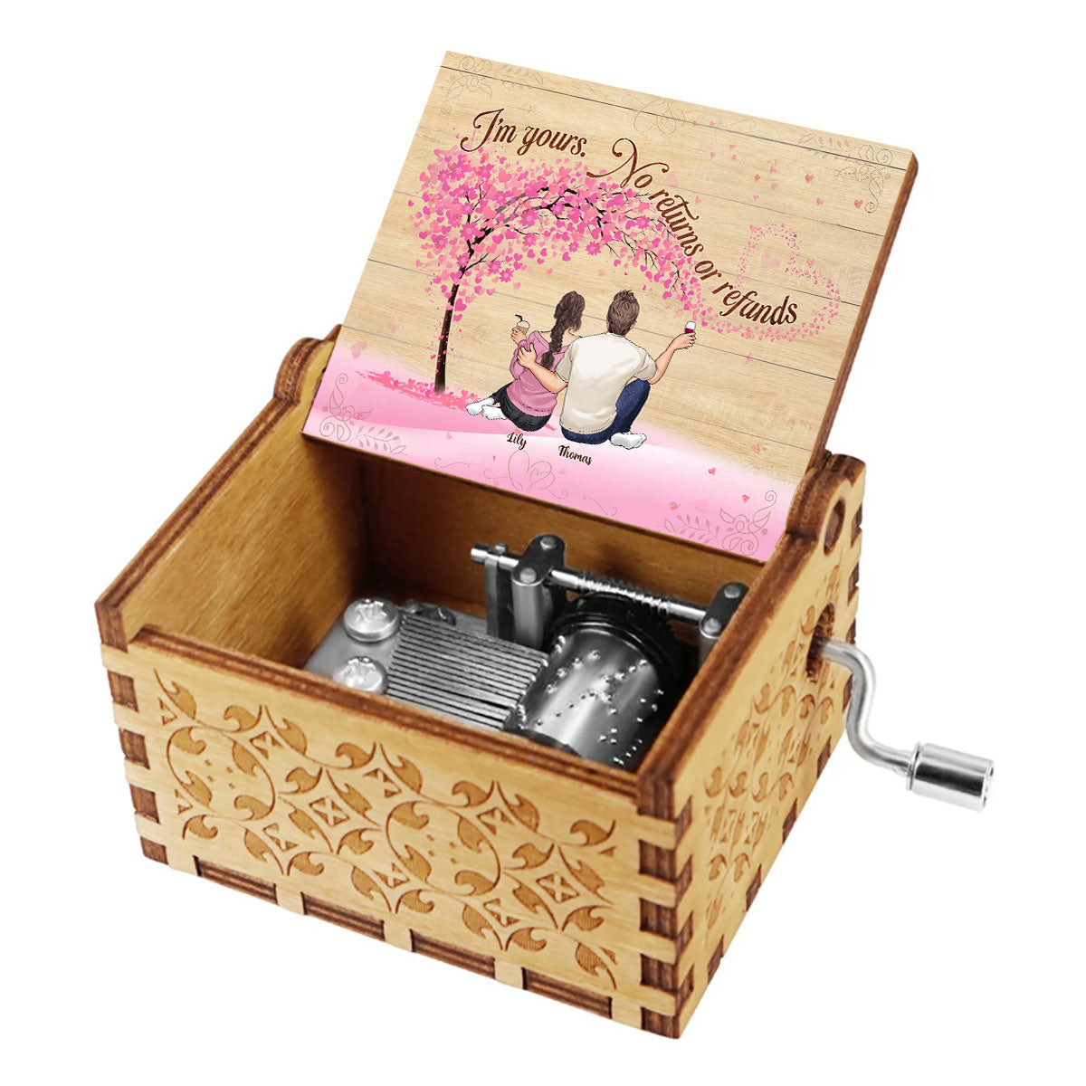 I'm Yours - Personalized Couple Hand Crank Music Box