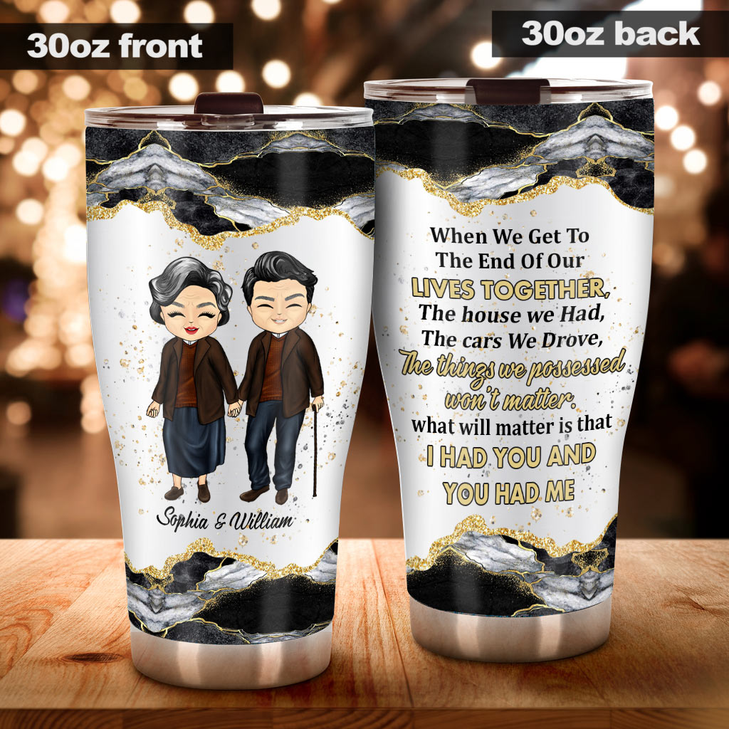 I Want To Grow Old With You - Personalized Couple Tumbler
