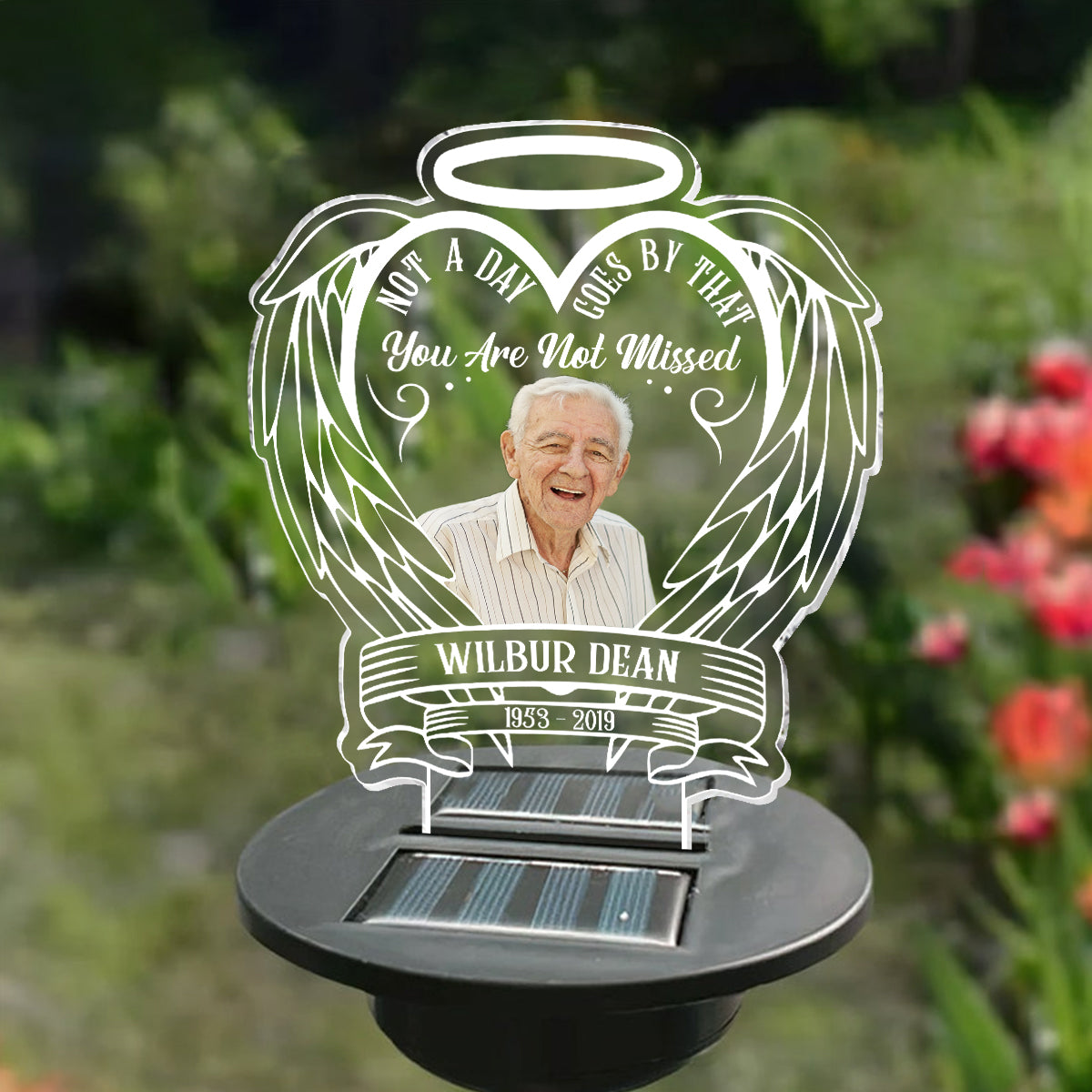 Not A Day Goes By That You Are Not Missed - Memorial gift for loss of - Personalized Garden Solar Light