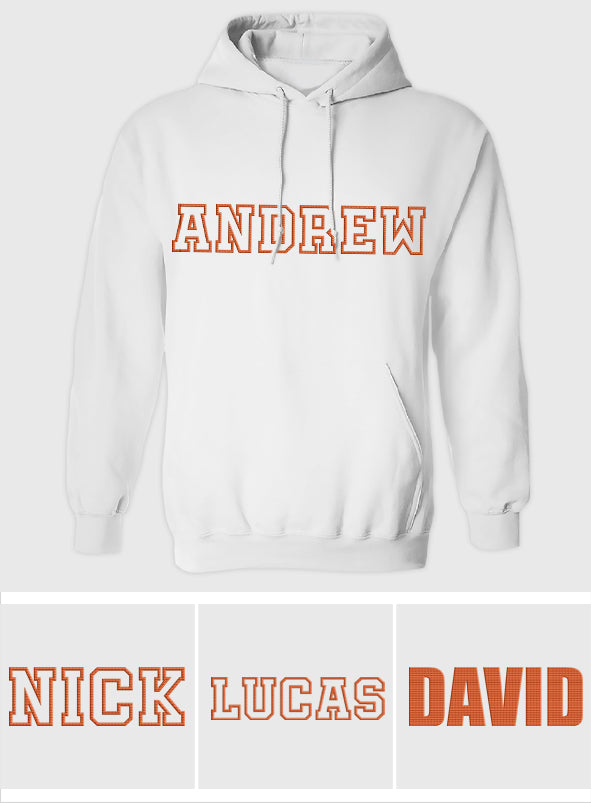 Personalisierter Hoodie mit Stickerei für Ihren Sohn – individueller Name