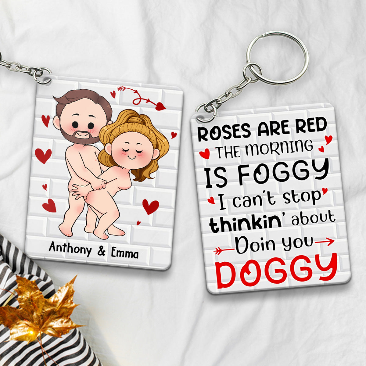 I Just Want You To Be Happy - Couple gift for husband, wife, boyfriend, girlfriend - Personalized Keychain