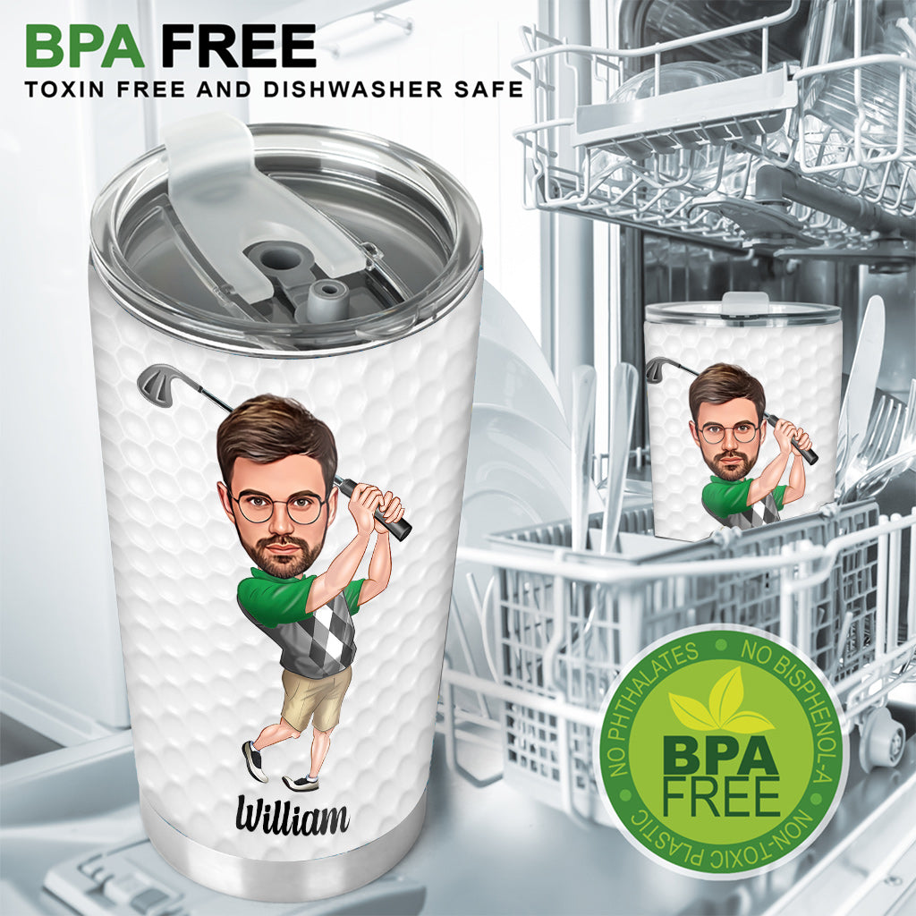 Swing Swear Drink Repeat - Personalized Golf Tumbler