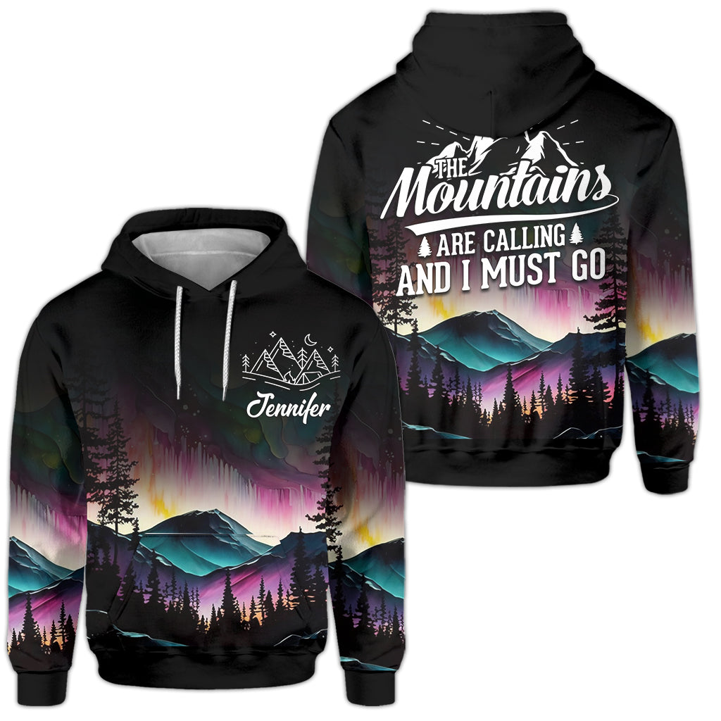 The Mountain Is Calling - Personalized Hiking Hoodie and Leggings