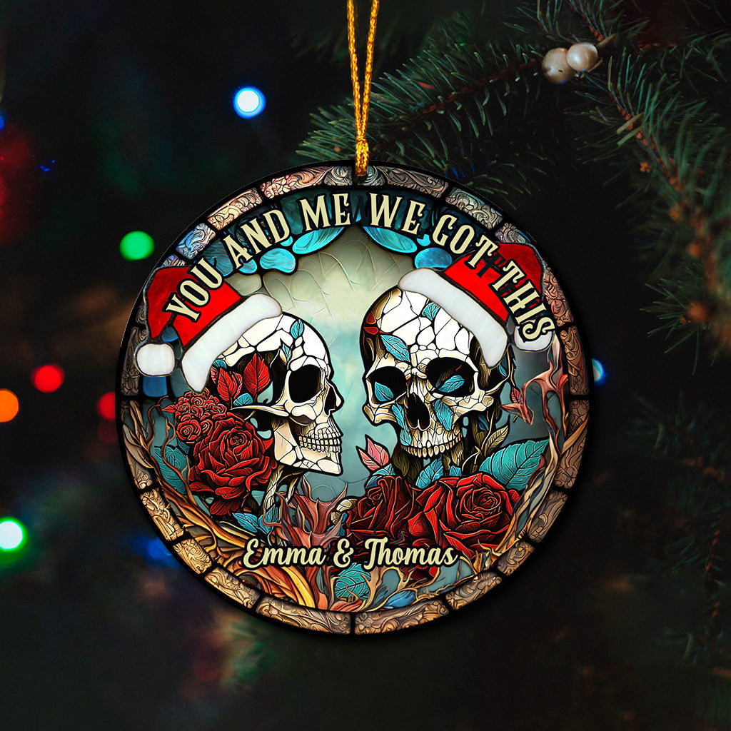 Skull Couple - Personalized Skull Ornament