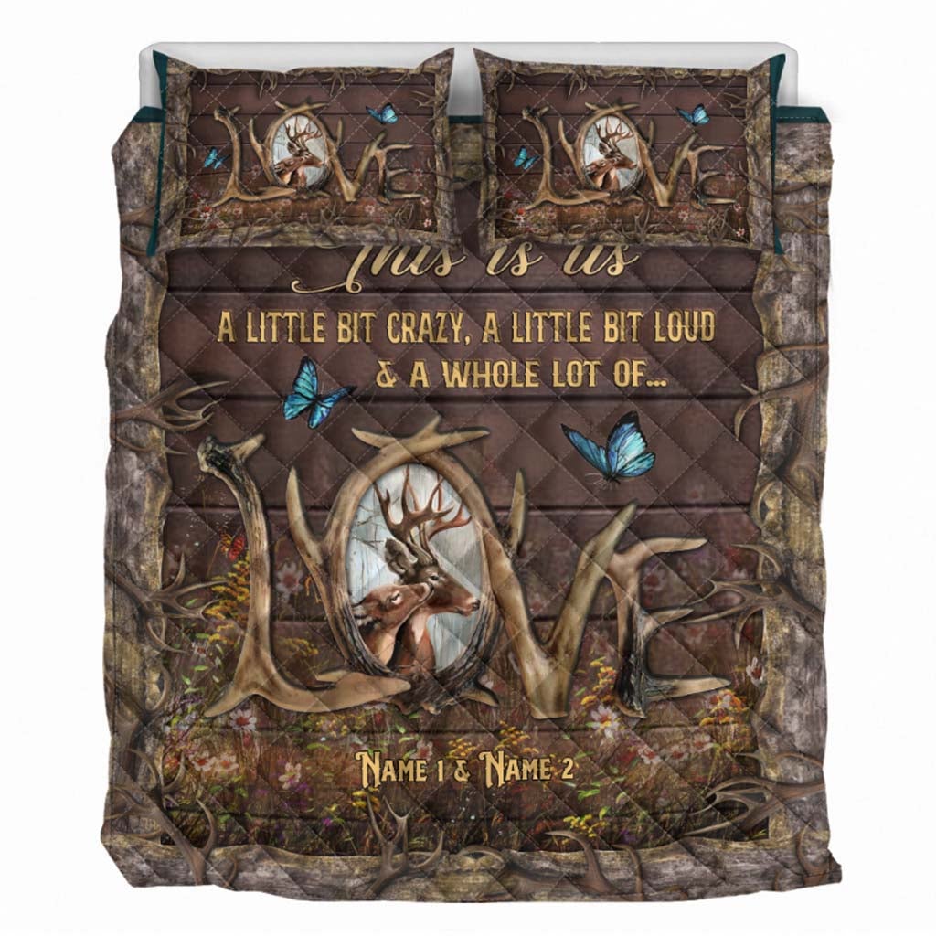 This Is Us – Personalisiertes Quilt-Set für Paare auf der Jagd