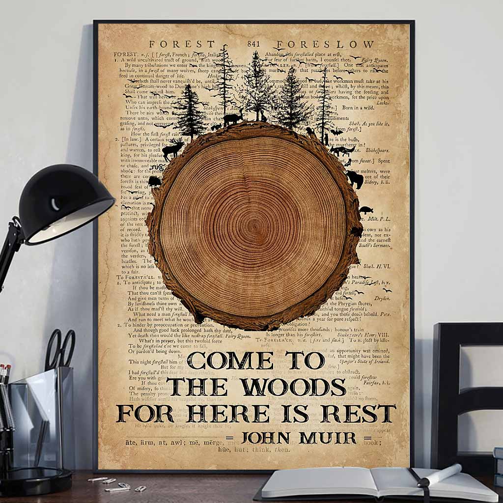 Come To The Woods - Camping Poster 112021