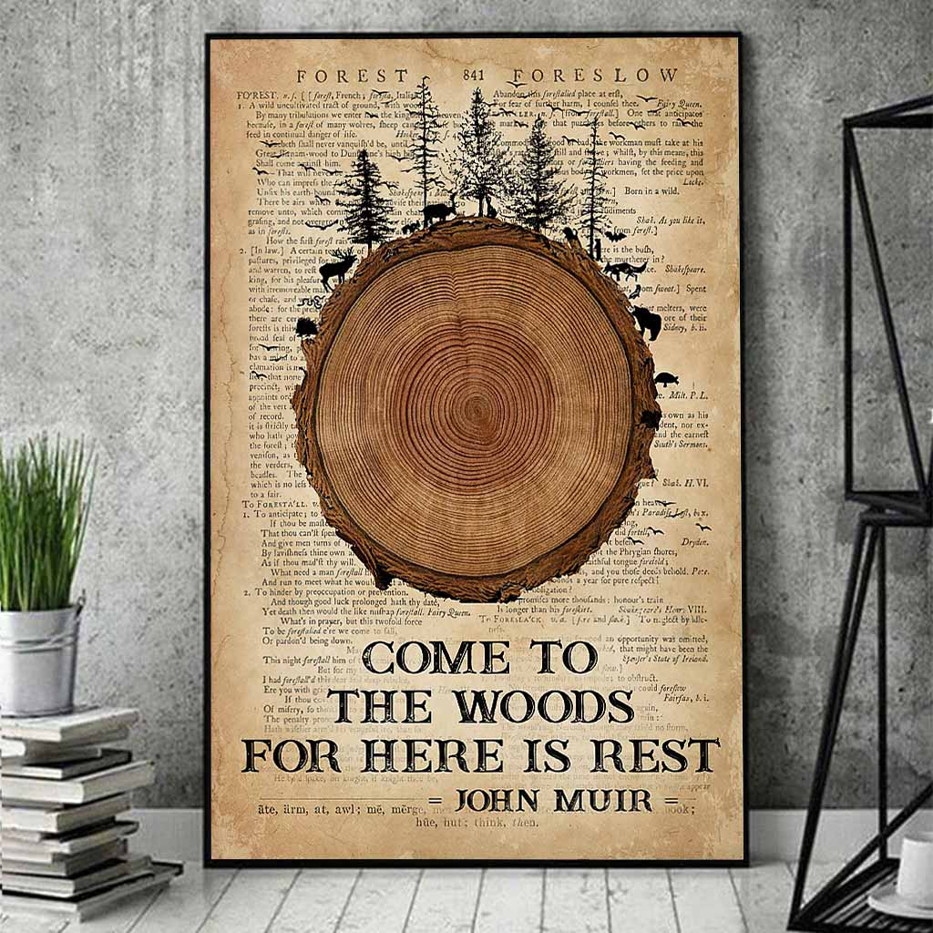 Come To The Woods - Camping Poster 112021