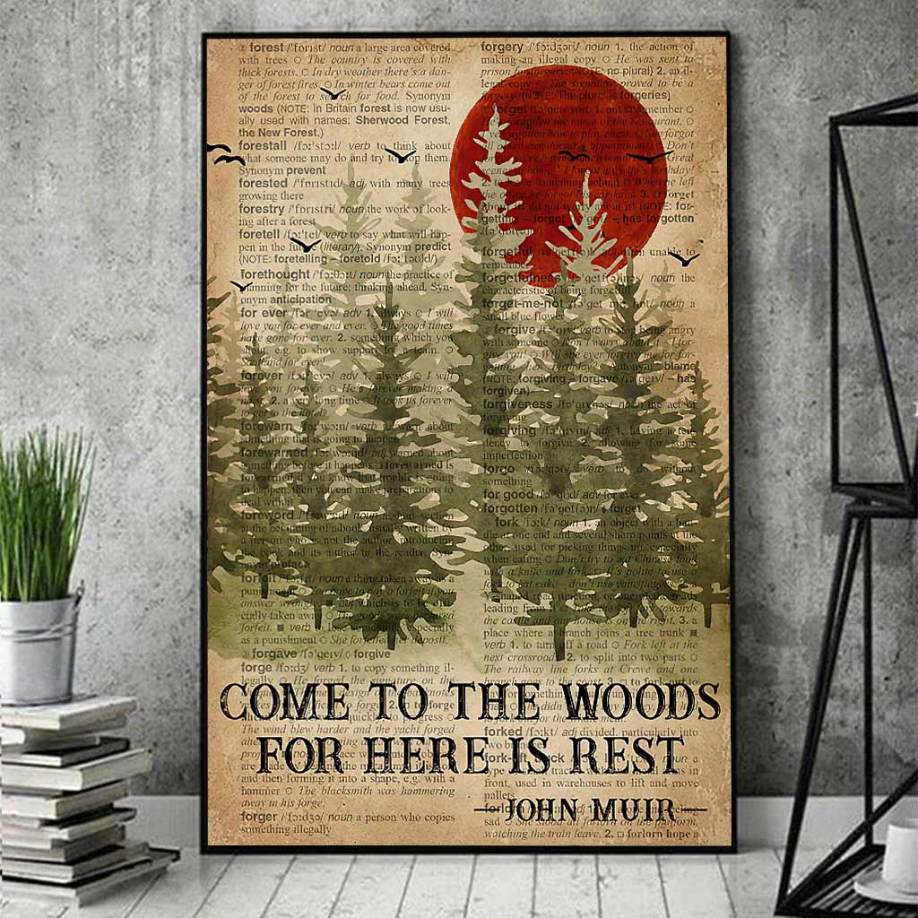 Come To The Woods - Camping Poster 1121