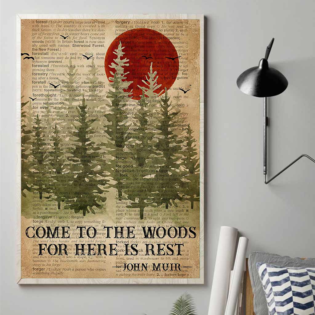 Come To The Woods - Camping Poster 1121