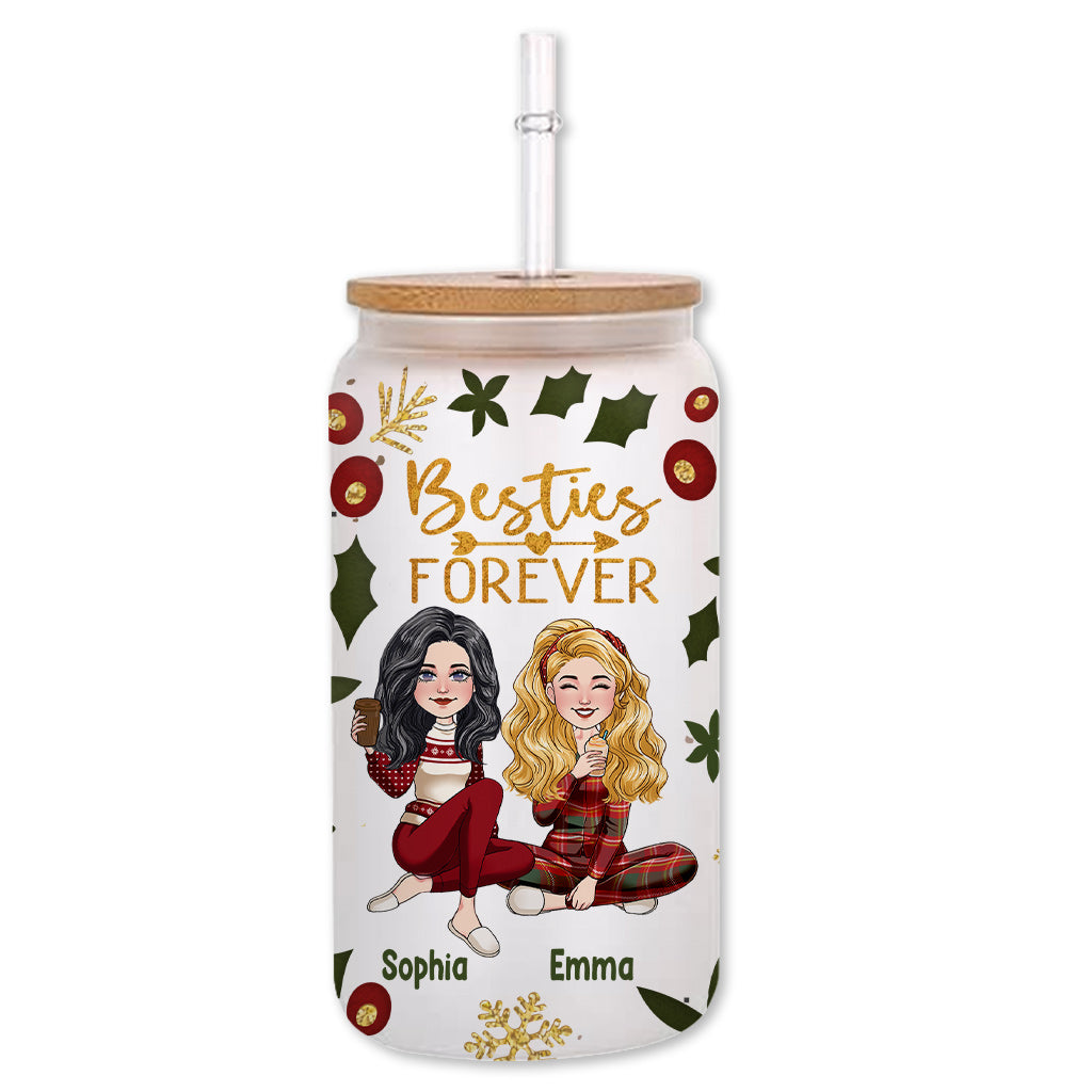Besties Forever - Personalized Bestie Can Glass