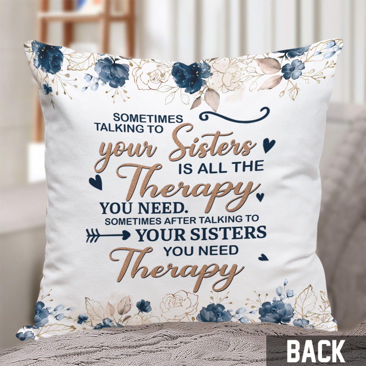 Talking To Your Sister - Personalized Bestie Throw Pillow