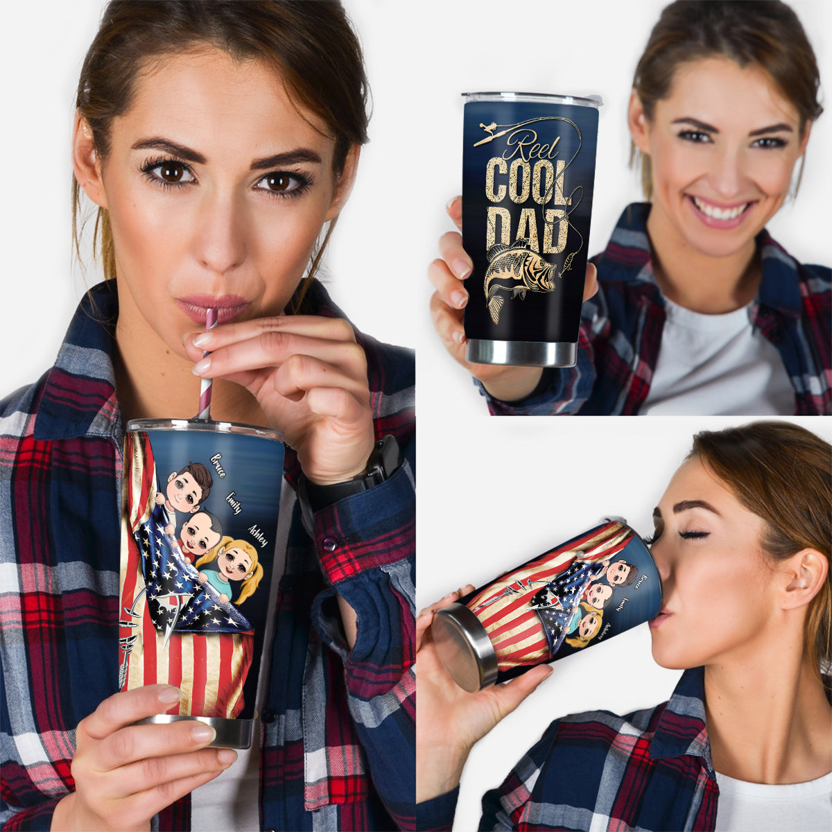Reel Cool Dad - Personalized Fishing Tumbler