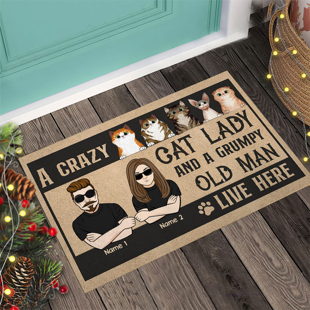 A Crazy Cat Lady - Personalized Cat Doormat