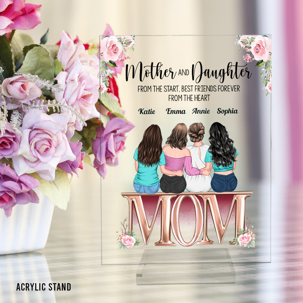 Mother And Daughters - Personalized Mother Transparent Acrylic Plaque