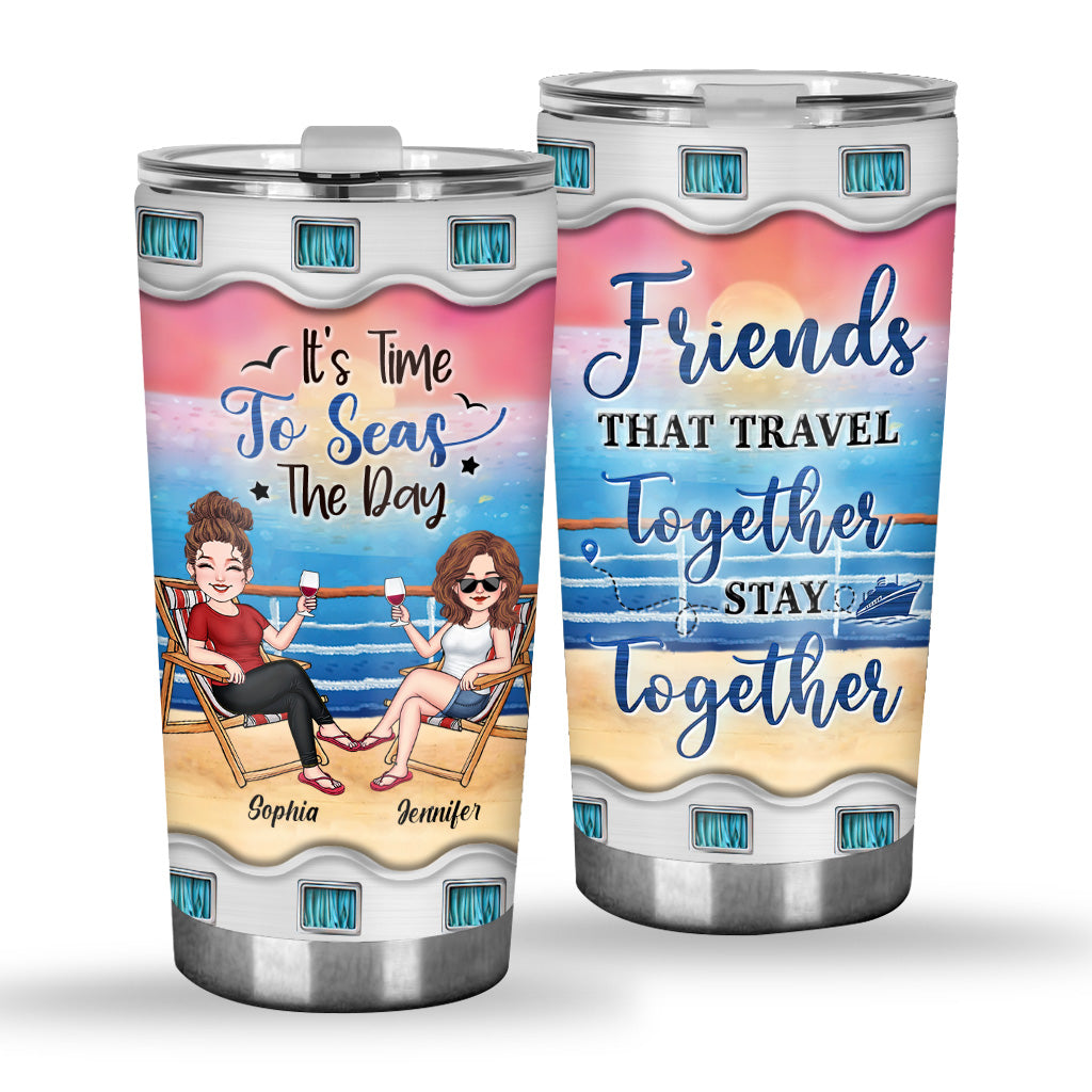 Time To Seas The Day - Personalized Cruising Tumbler