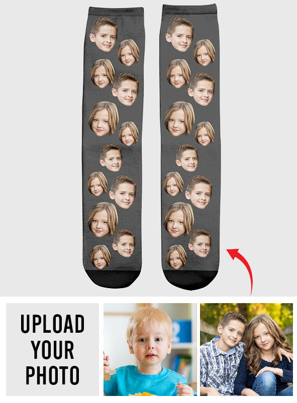 Custom Face - Personalized Sibling Socks