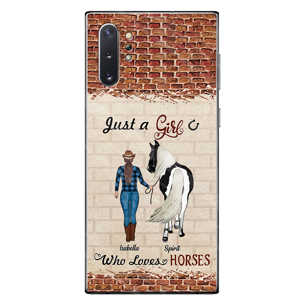 Just A Girl Who Loves Horses - Personalized Horse Phone Case