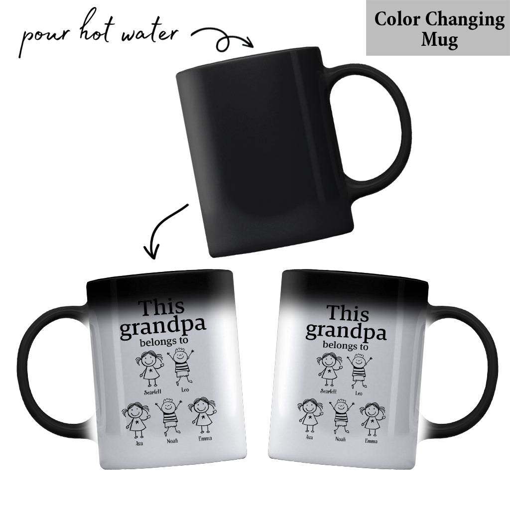 This Grandpa Belongs To - Personalized Grandpa Mug