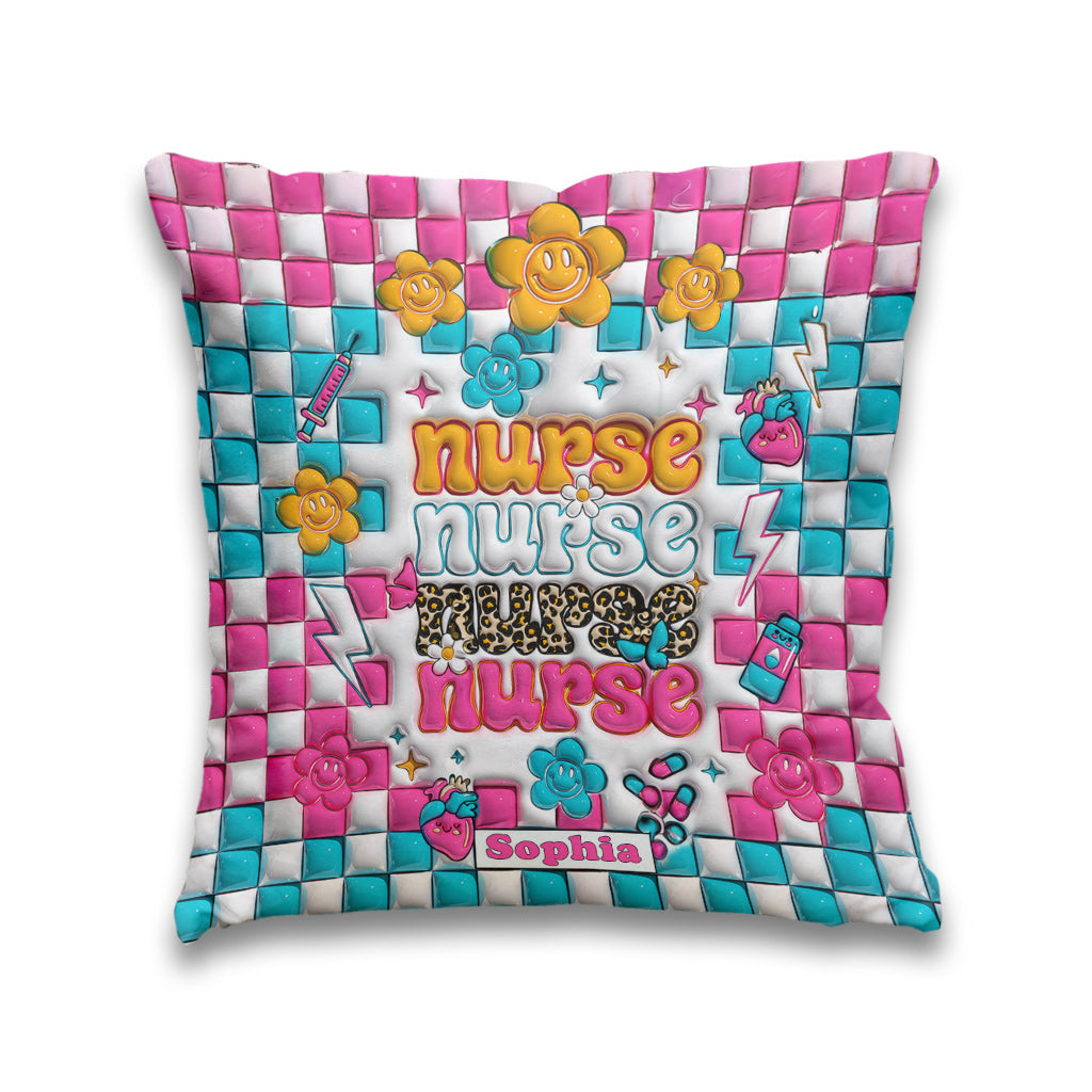 La vie d'infirmière - Cadeau pour une infirmière : maman, elle, épouse, petite amie, amie - Coussin décoratif personnalisé